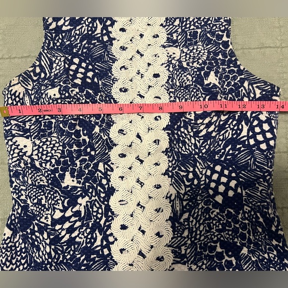 Lilly Pulitzer for Target Sleeveless Blue and White Dress Upstream Koi Pattern - Picture 9 of 14